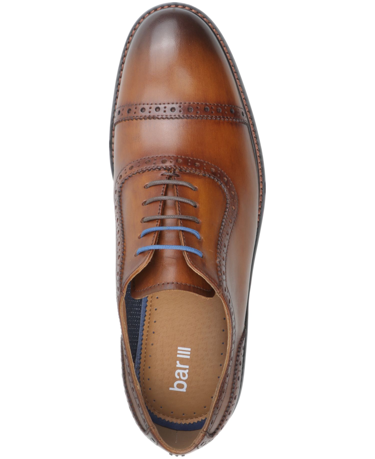 Men's Genuine Leather Cap-Toe Brogue Dress Shoes