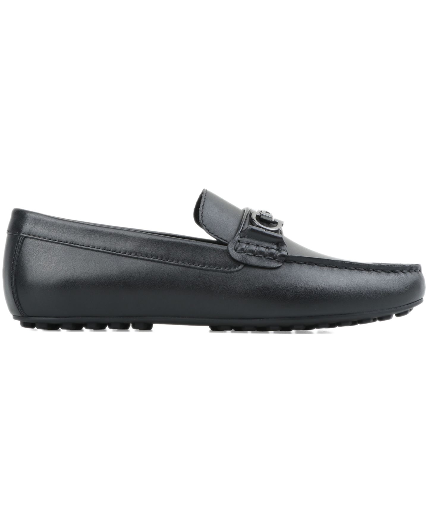 Мужские туфли Alfani Genuine Leather Slip-On Bit Driving, цвет: Чёрный кожаный — фото 2