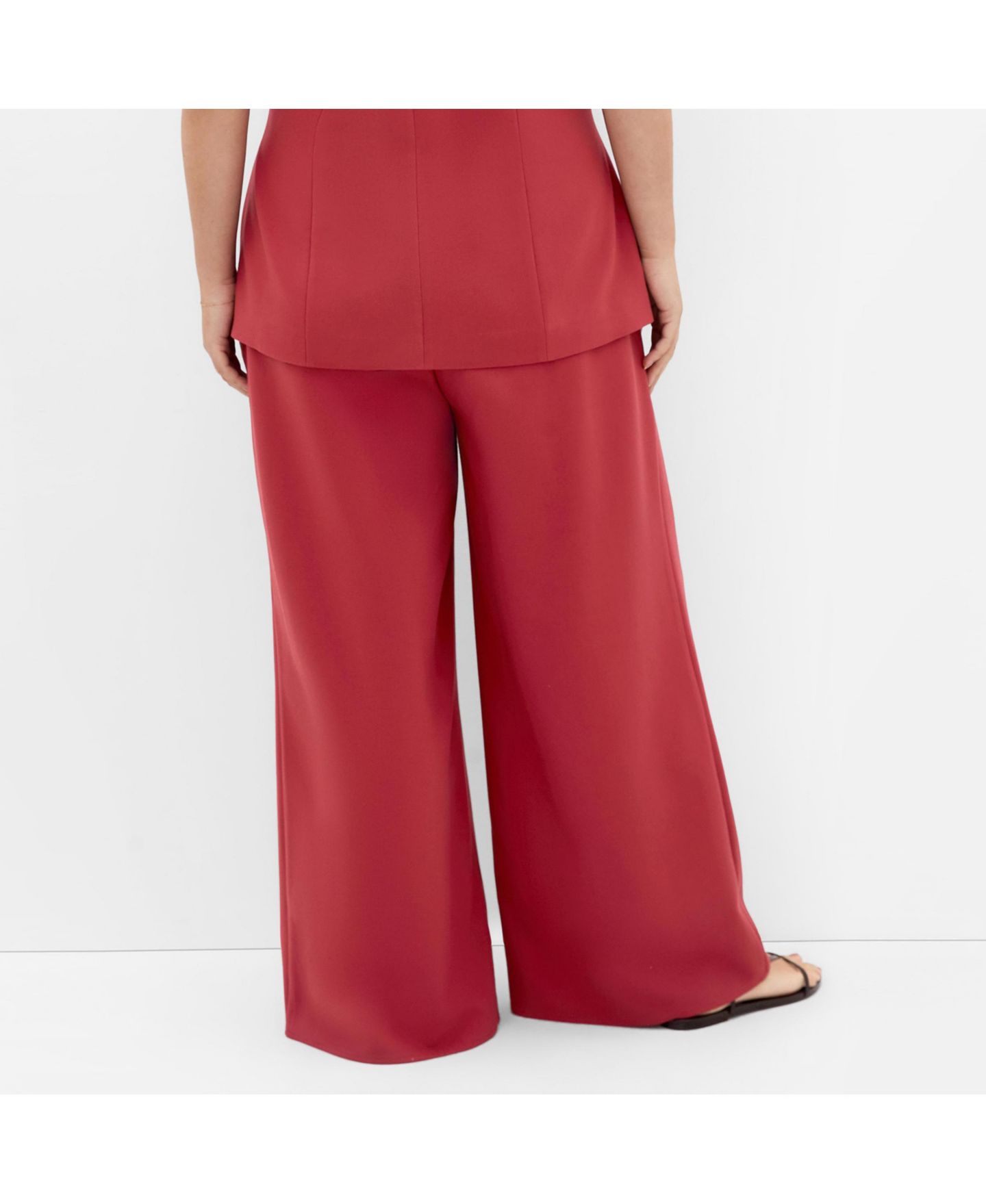 Женские брюки CITY CHIC Plus Size Tori Wide Leg, цвет: Красный — фото 2