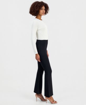 Women's High-Rise Ponte Flare-Leg Pants