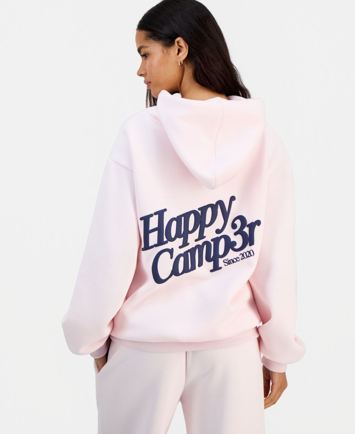 Женское худи The Happy Camp3r Puff Series Hooded, цвет: Пудровый розовый — фото 7