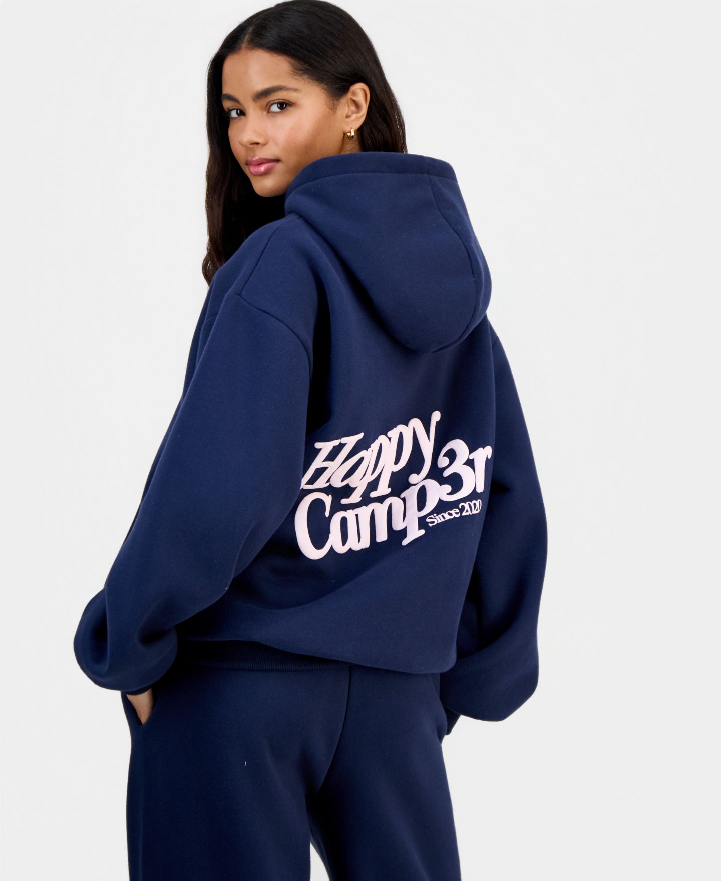 Женский свитшот The Happy Camp3r Puff Series Long-Sleeve Sweatshirt, цвет: Тёмно-синий — фото 7