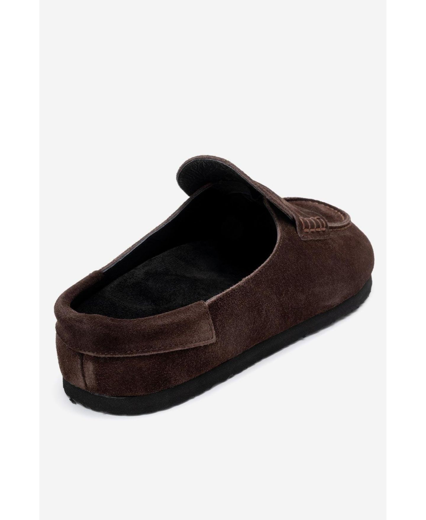 Женские тапочки Forever & Always Shoes Women Priva Leather Slip-On Slipper, цвет: Коричневый замшевый — фото 5