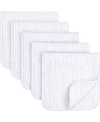 Kids 5-Pack Lyra Muslin Burp Cloths Boy, Girl, Soft Cotton Muslin Burping Cloths for Newborn