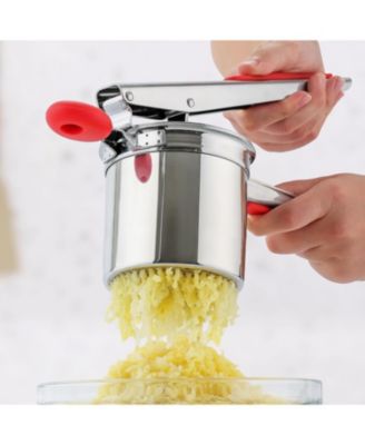 Heavy Duty Potato Masher and Ricer, Stainless Steel, 15oz, Large
