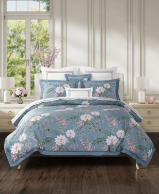 Savannah 3-Pc. Cotton Floral Comforter Set, King/California King