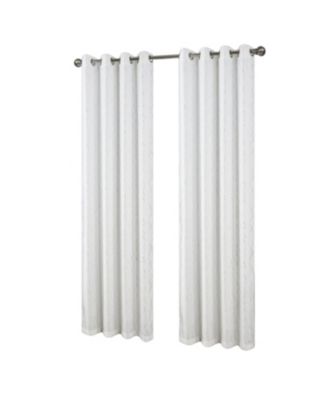 Soho Foil Jacquard Polyester Window Curtain Grommet Panel 52" x 90"