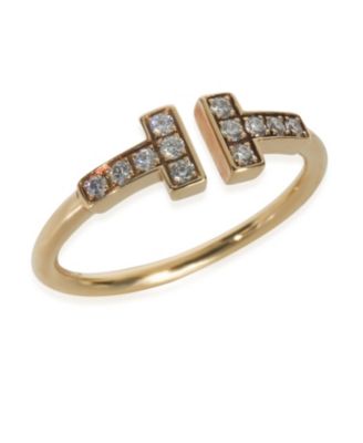 Yellow Gold Diamond Tiffany T Wire Ring