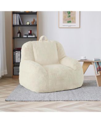 Large Bean Bag Chair with Filling, Soft Floor Sofa for Living Room and Bedroom