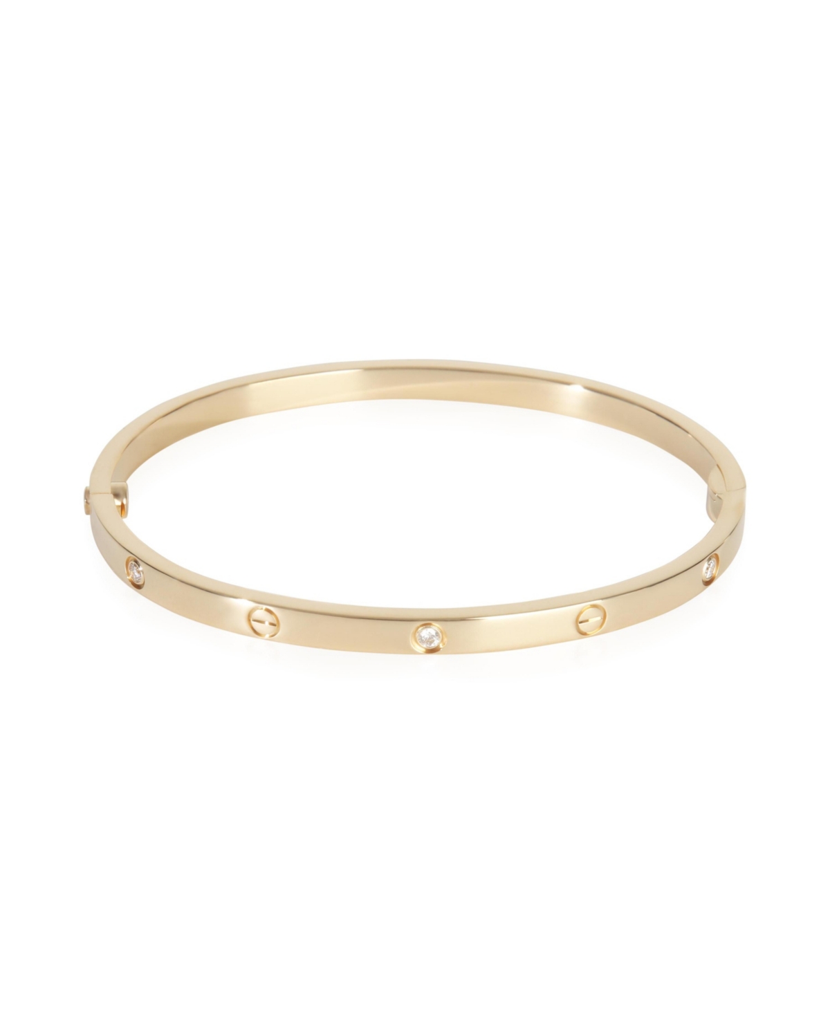 Pre-Owned Cartier Yellow Gold Diamond Small Model Love Bracelet