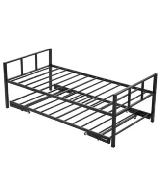Daybed with Trundle Metal Bed Frame for Guest Rooms