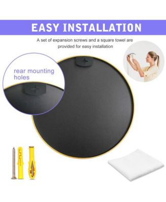 Gold 16 Inch Metal Round Bathroom Mirror