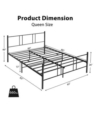 Platform Bed Frame with High Headboard