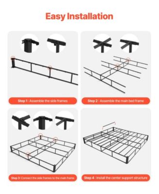 Low Profile Box Spring Foundation with Steel Frame and Cover