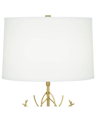 Johan Modern Table Lamp 30 1/2" Tall Sculptural Gold Open Grid Metal Drum Shade Bedroom Living Room Bedside Nightstand