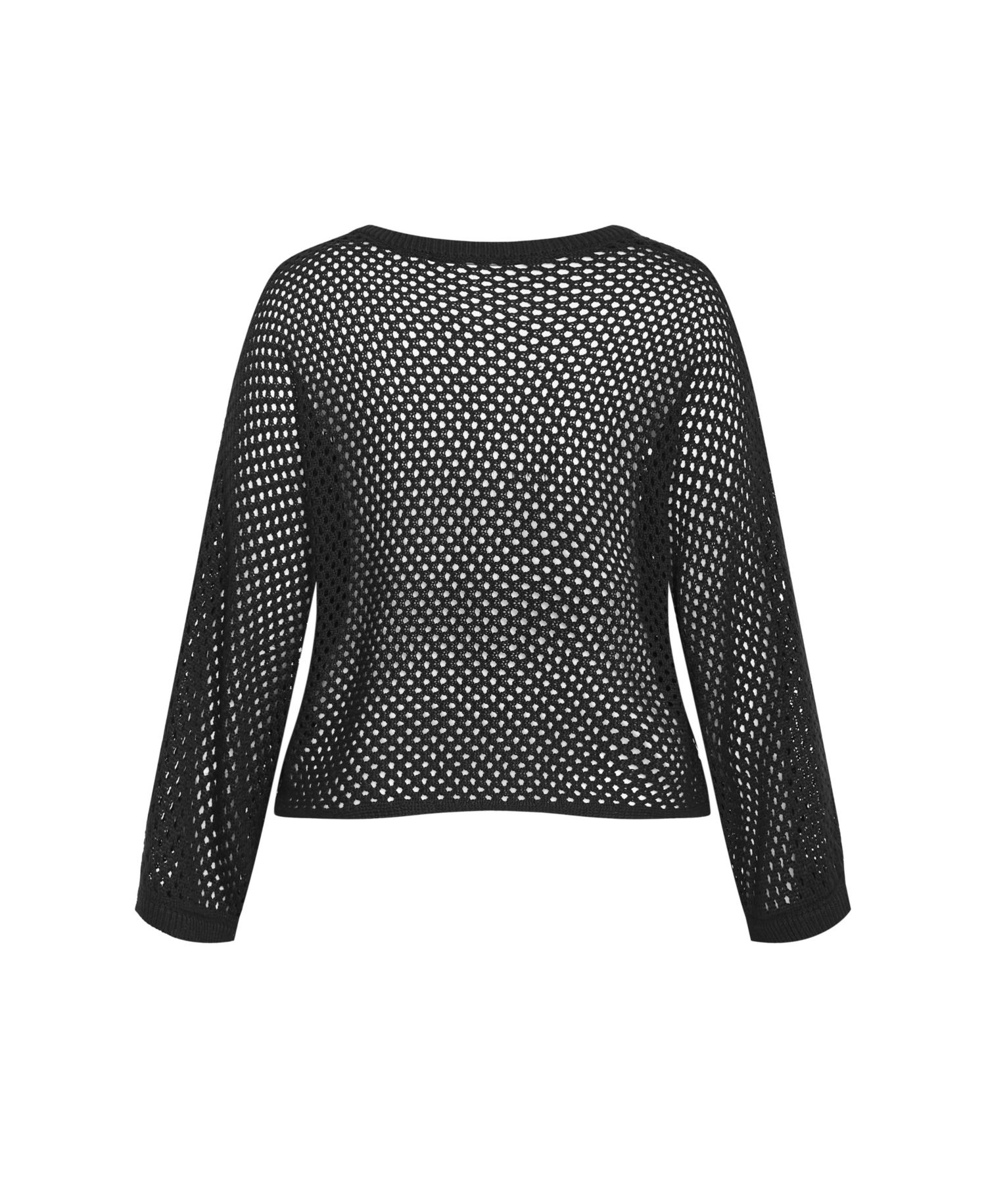 Women's Crochet Knit Long Sleeve Top