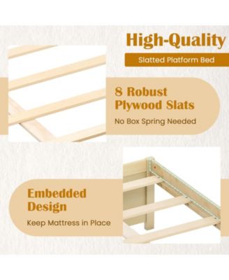 Bed Frame with 2 Rolling Storage Drawers