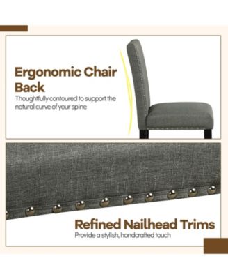 Wooden Dining Chairs Set of 2 w/Solid Rubber Bent Wood Legs for Dining Room