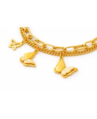 Butterfly Charm Bracelet Stainless Steel