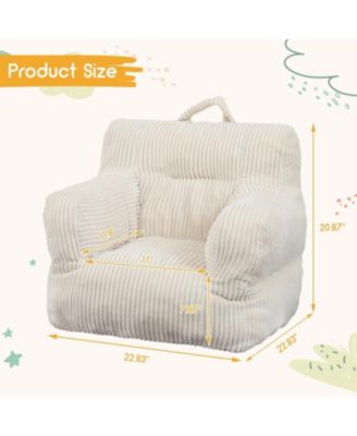Kids Bean Bag Chair with Filling, Soft Sofa Chair for Bedroom and Living Room