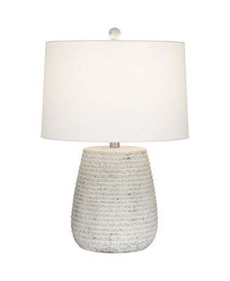 23" High Small Mid Century Modern Accent Table Lamp Handcrafted Sandstone Finish Ceramic Living Room Colors May Vary