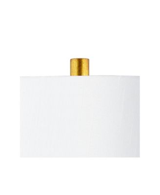 Athena Tall Large Modern End Table Lamp Pull Chain Gold Leaf Finish Metal Living Room Shade