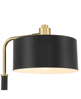 Myles 24" High Small Modern Glam Desk Lamps Set of 2 Dual USB Ports Gold Metal Home Office Charging