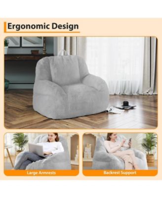 Large Bean Bag Chair with Filling, Soft Floor Sofa for Living Room and Bedroom