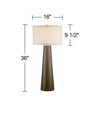 Karen 36" Tall Large Mid Century Modern End Table Lamps Set of 2 Glass Living Room Bedroom