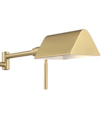 Keegan 24 1/2" High Modern Desk Lamp Adjustable USB Port AC Power Outlet Gold Brass Finish Metal Charging