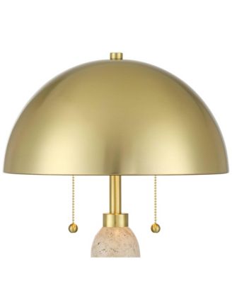 Possini Euro Chanterelle 24 1/2" Faux Stone Dome Table Lamp Set of 2