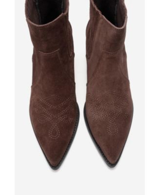 Women's Julieta Leather Block Heel Western Boot