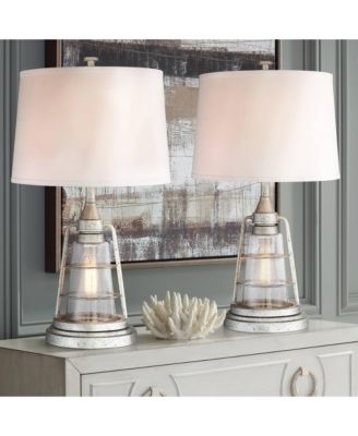 Fisher 28 3/4" Tall Lantern Industrial End Table Lamps Set of 2 Night Light