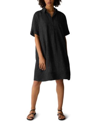Women's Short-Sleeve Collared Dress
