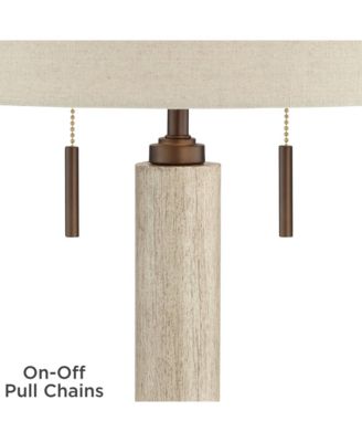 Mid-Century Modern Table Lamp with USB Charging Port 28.5" Tall