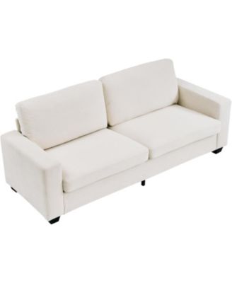 84" Oversized Corduroy Loveseat, Modern Deep Seat 2-Seater Sofa with Wide Arms for Living Room