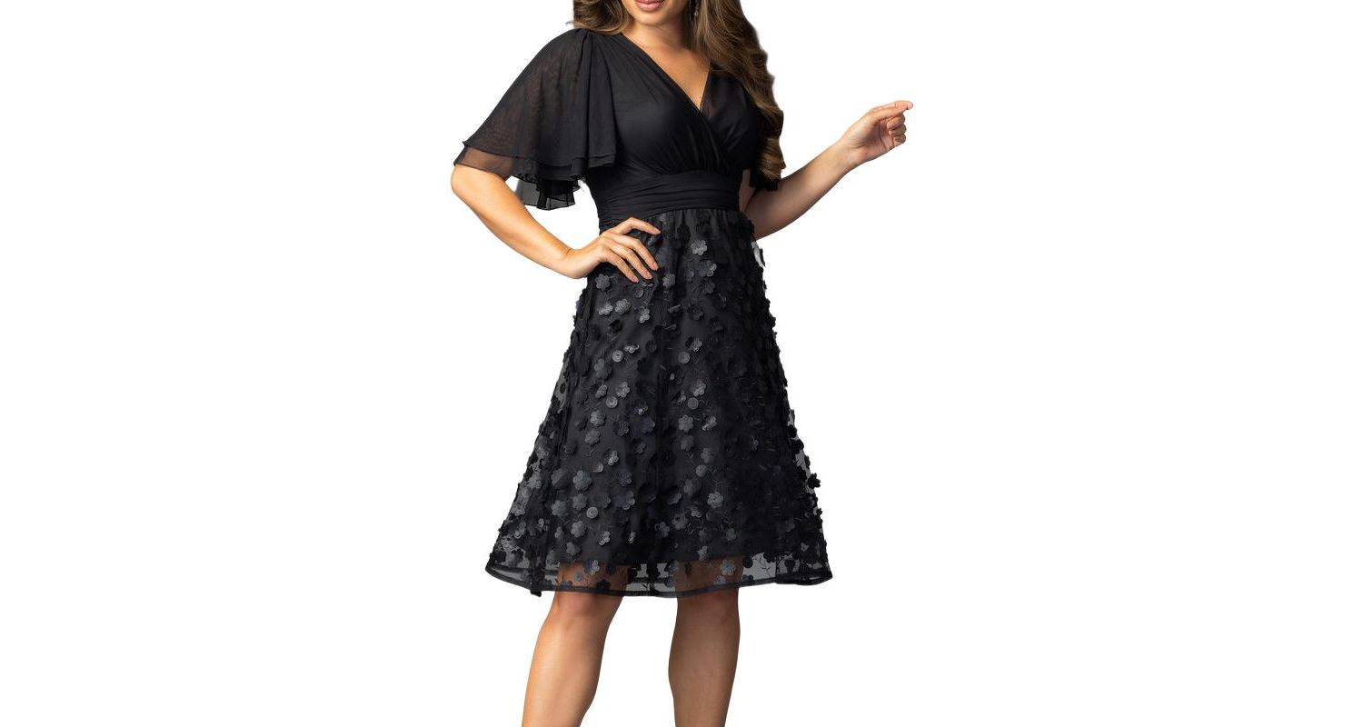 Women's Pretty Petals Mesh Cocktail Dress