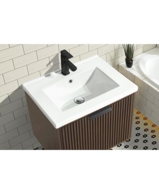 Diego 24" Floating Bathroom Vanity Walnut