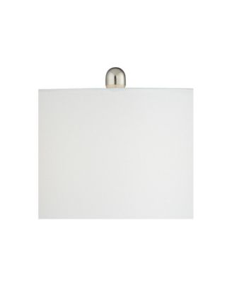 Gerson Modern Table Lamps Set of 2 with Round Risers 25 1/2" High Brushed Nickel Dimmers LED Drum Shade for Bedroom Living Room