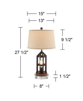 Lucas Industrial Table Lamps Set of 2 with Round Risers 27 1/2" Tall