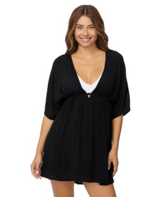 Juniors' Island Plunge V-Neck Cover-Up Tunic