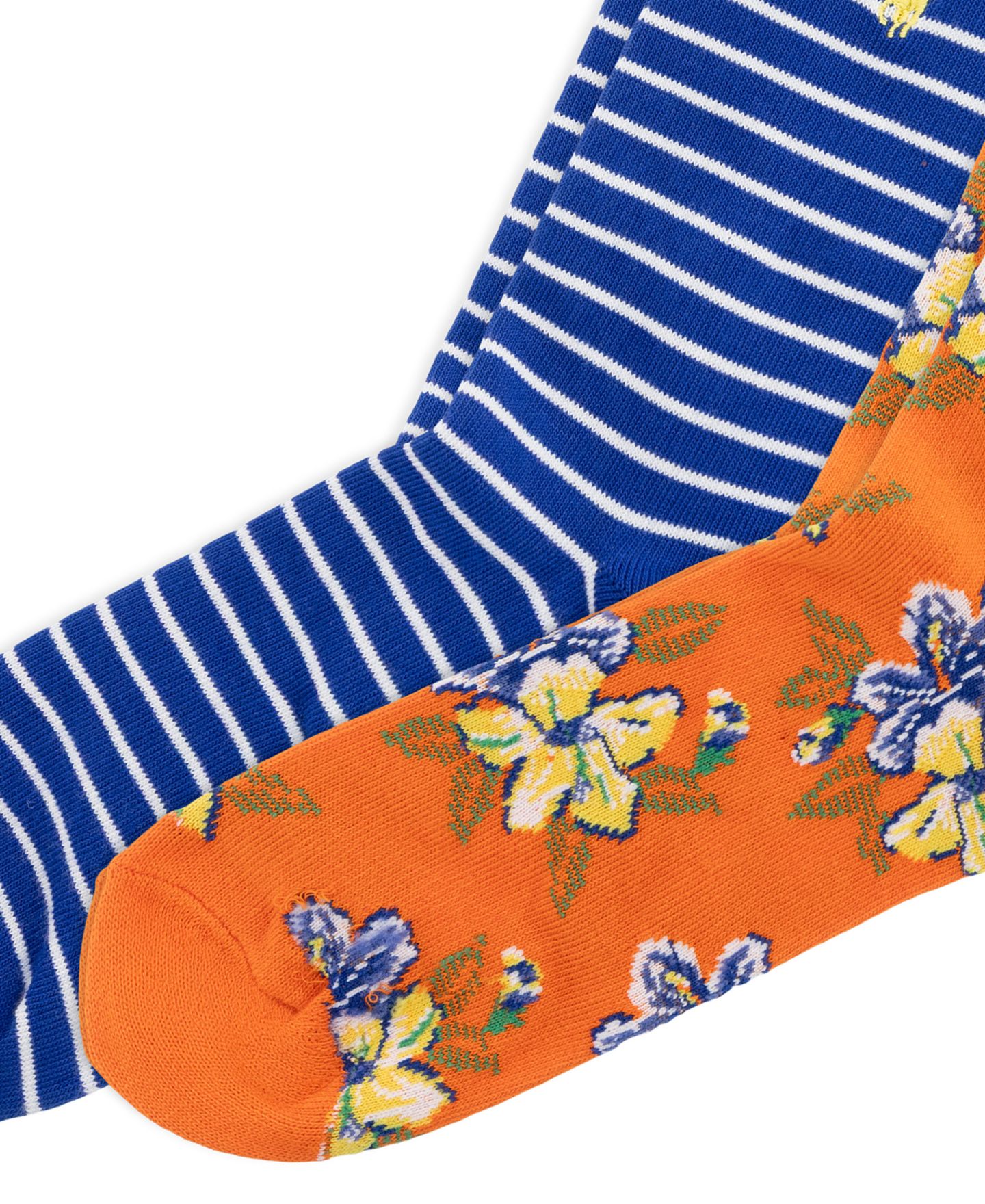 Носки Stripes для мужчин, 2 шт. — Polo Ralph Lauren, цвет: Синий / Оранжевый — фото 2