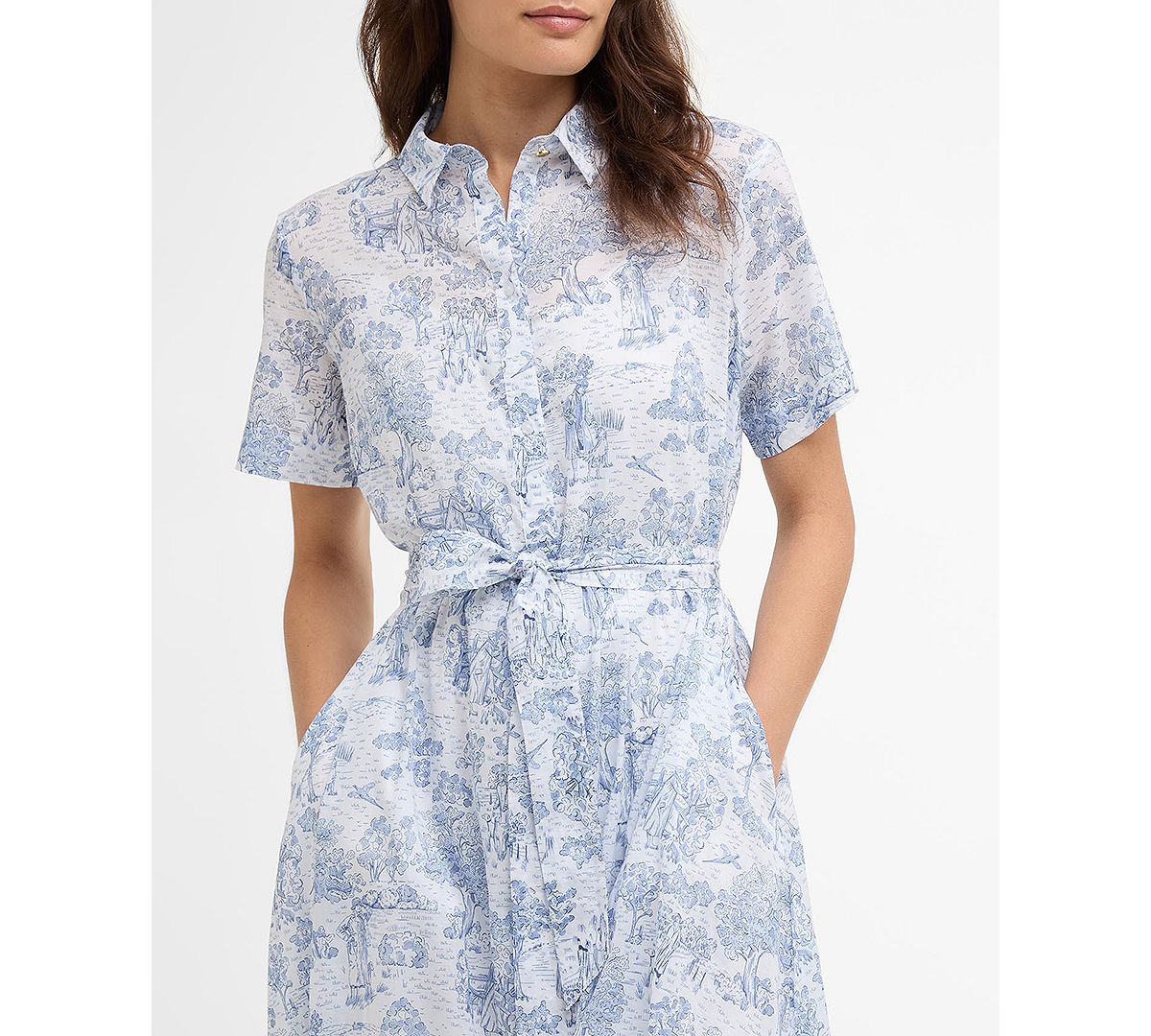 Barbour Women's Wisteria Printed Midi Dress view 3 — MAYCSS fashion products