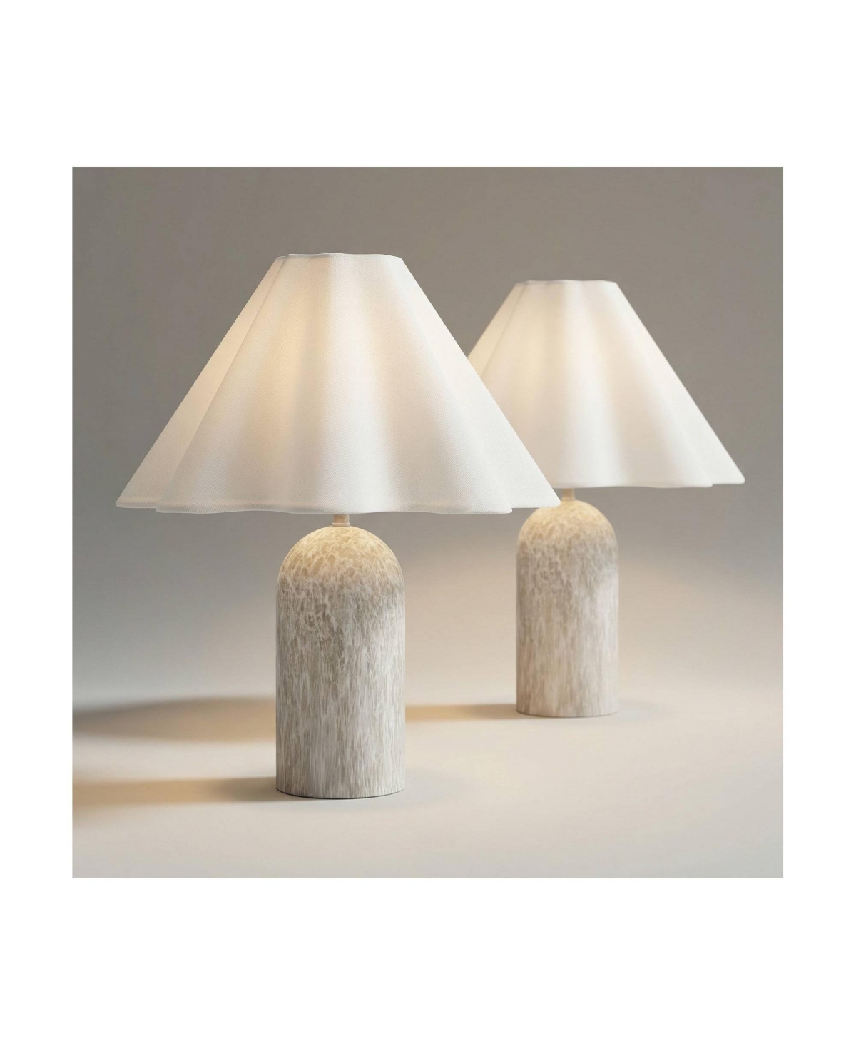 360 Lighting Demi 17 3/4" High Marbleized Metal Accent Table Lamp Set of 2
