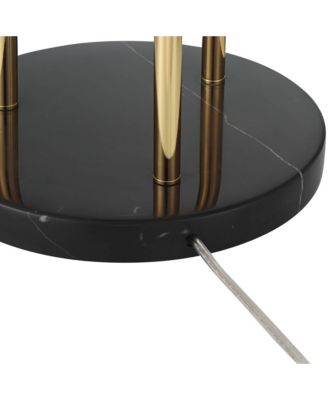 Arielle Mid Century Modern 67" Tall Standing Floor Lamp Tree Metal Brass Finish Bubble Glass  Shade