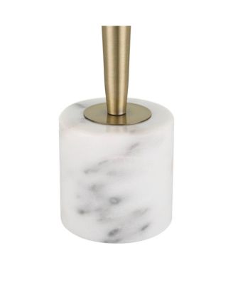 Brandi 27 1/2" Tall Modern Table Lamp Pull Chain Gold Brass Finish Metal Marble Single Living Room Bedroom