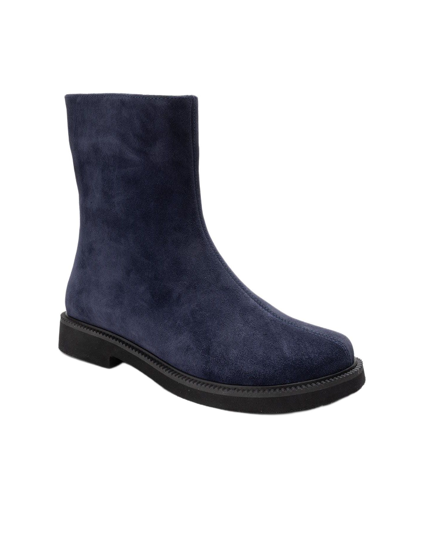 Женские ботинки Forever & Always Shoes Lucano Leather Ankle Boot, цвет: Тёмно-синий замшевый — фото 1