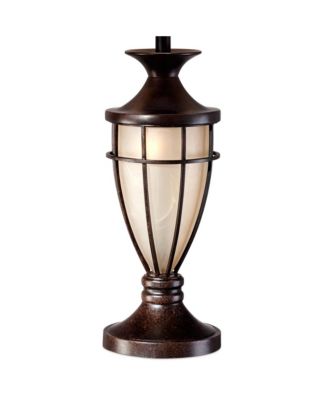 Traditional Table Lamps 33" Tall Set of 2 with Nightlight Lantern Brushed Iron Cage