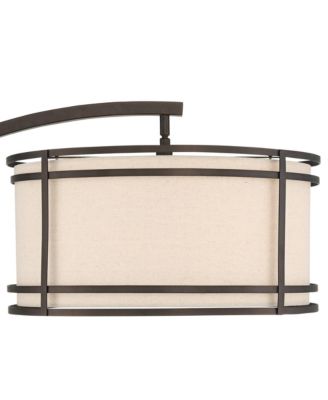 Industrial Rustic Farmhouse Arc Floor Lamp with USB 71 1/2" Tall