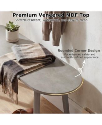 Solid Wood Farmhouse Dining Bench with Rubber Wood Legs